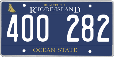 RI license plate 400282