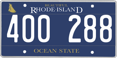 RI license plate 400288