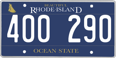 RI license plate 400290