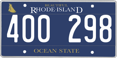 RI license plate 400298
