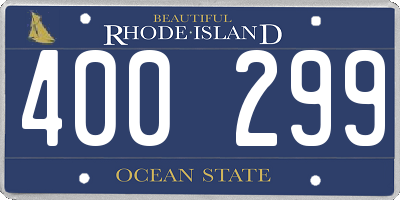 RI license plate 400299