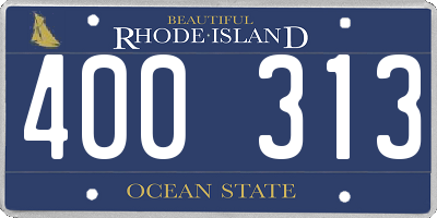 RI license plate 400313