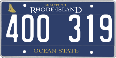 RI license plate 400319