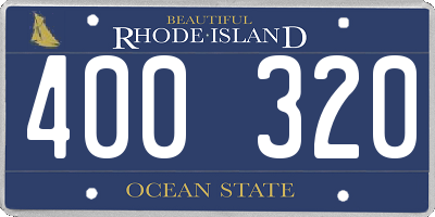 RI license plate 400320