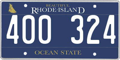 RI license plate 400324