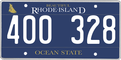 RI license plate 400328