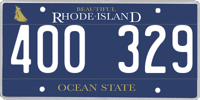 RI license plate 400329