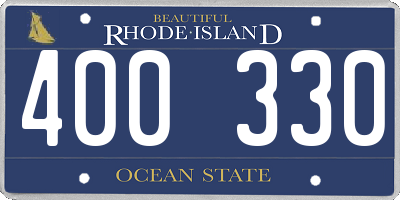 RI license plate 400330