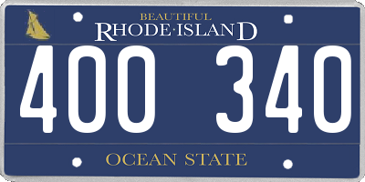 RI license plate 400340