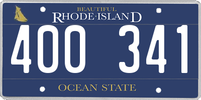 RI license plate 400341