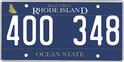 RI license plate 400348