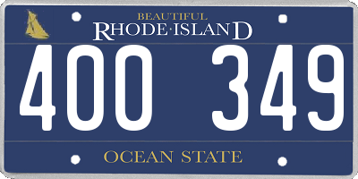RI license plate 400349