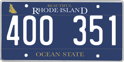 RI license plate 400351
