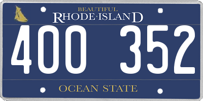 RI license plate 400352