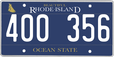 RI license plate 400356