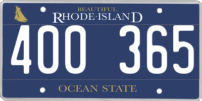 RI license plate 400365