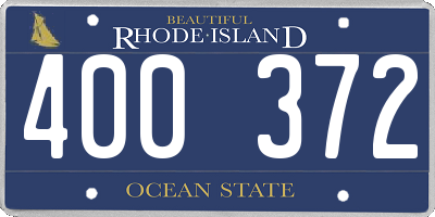 RI license plate 400372