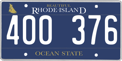 RI license plate 400376