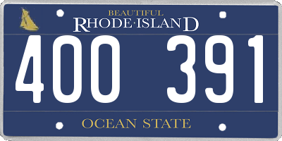 RI license plate 400391