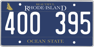 RI license plate 400395