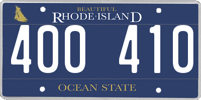 RI license plate 400410