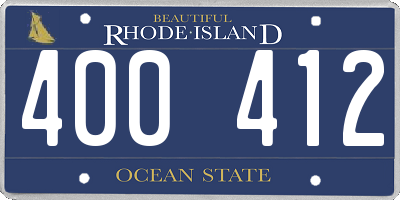 RI license plate 400412