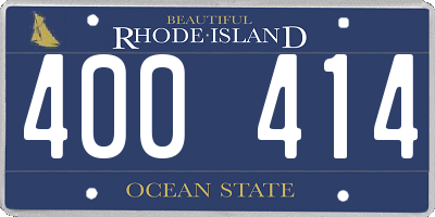 RI license plate 400414