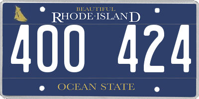 RI license plate 400424