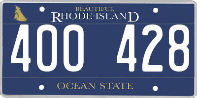 RI license plate 400428