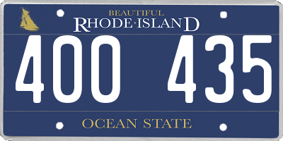 RI license plate 400435