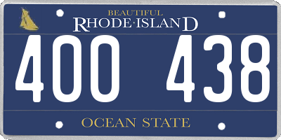 RI license plate 400438