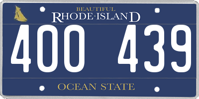 RI license plate 400439