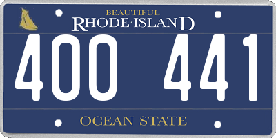 RI license plate 400441