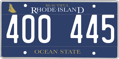 RI license plate 400445