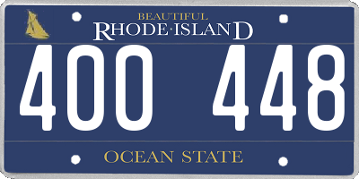 RI license plate 400448