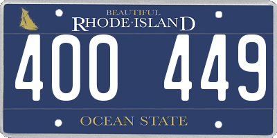 RI license plate 400449