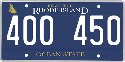 RI license plate 400450
