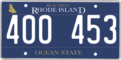 RI license plate 400453