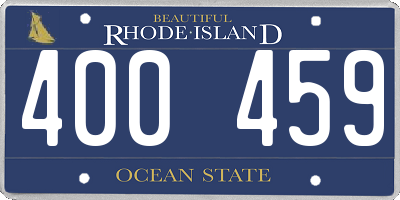 RI license plate 400459