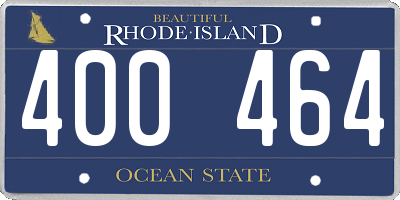 RI license plate 400464