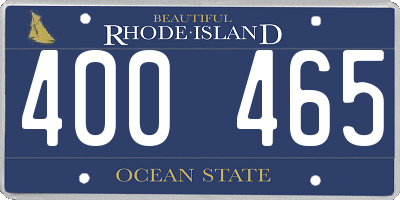 RI license plate 400465