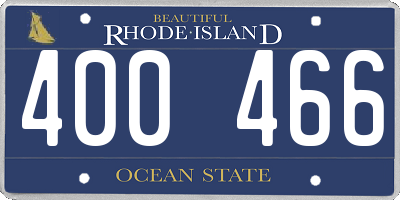 RI license plate 400466