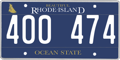 RI license plate 400474