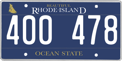 RI license plate 400478