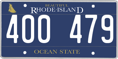 RI license plate 400479