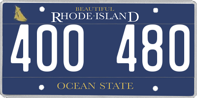 RI license plate 400480