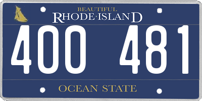 RI license plate 400481