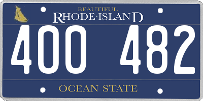 RI license plate 400482