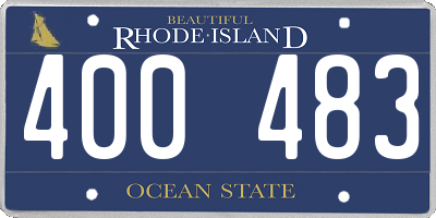 RI license plate 400483