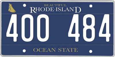 RI license plate 400484